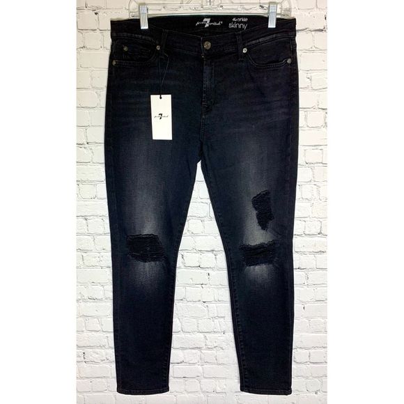 🆕 7 For All Mankind Gwenevere Ankle Skinny Jean - Picture 7 of 7